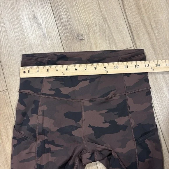 Lululemon Camo Leggings Womens 6 Brown Fast Free Tight 25" Inseam - Picture 5 of 8